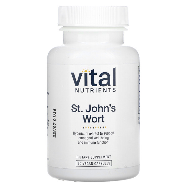 St. John's Wort, 90 Vegan Capsules (Веганские капсулы) Vital Nutrients