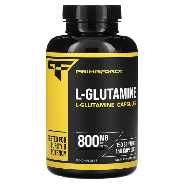 L-глутамин, 800 мг, 150 капсул Primaforce