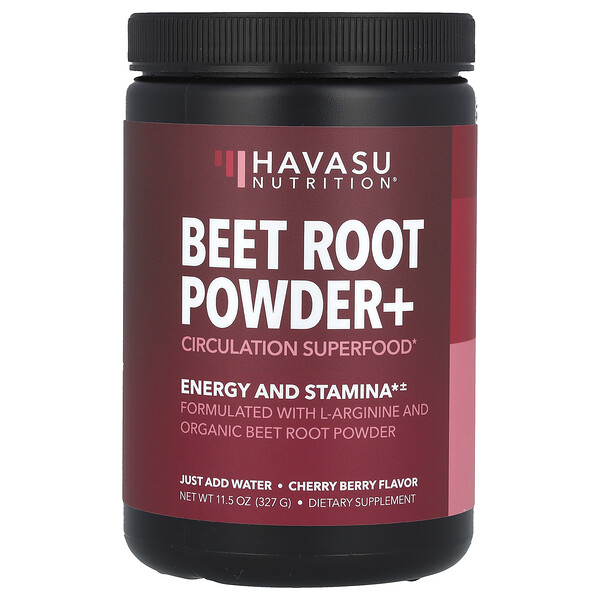 Beet Root Powder+, ягоды вишни, 11,5 унций (327 г) Havasu Nutrition