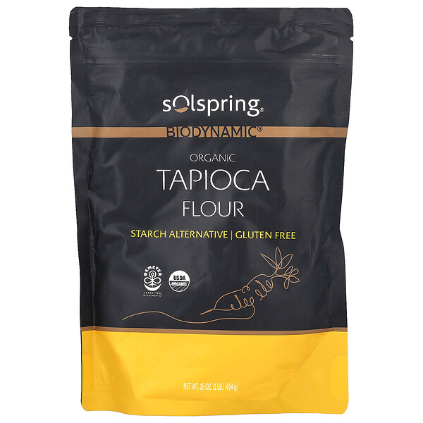 Solspring, Biodynamic, Organic Tapioca Flour, 16 oz (454 g) Dr. Mercola