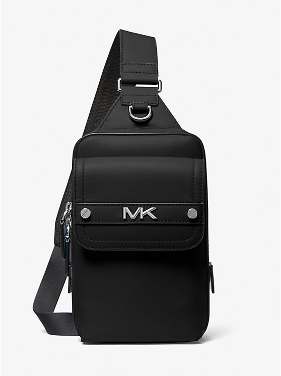 Средняя кожаная сумка-слинг Varick Michael Kors Mens