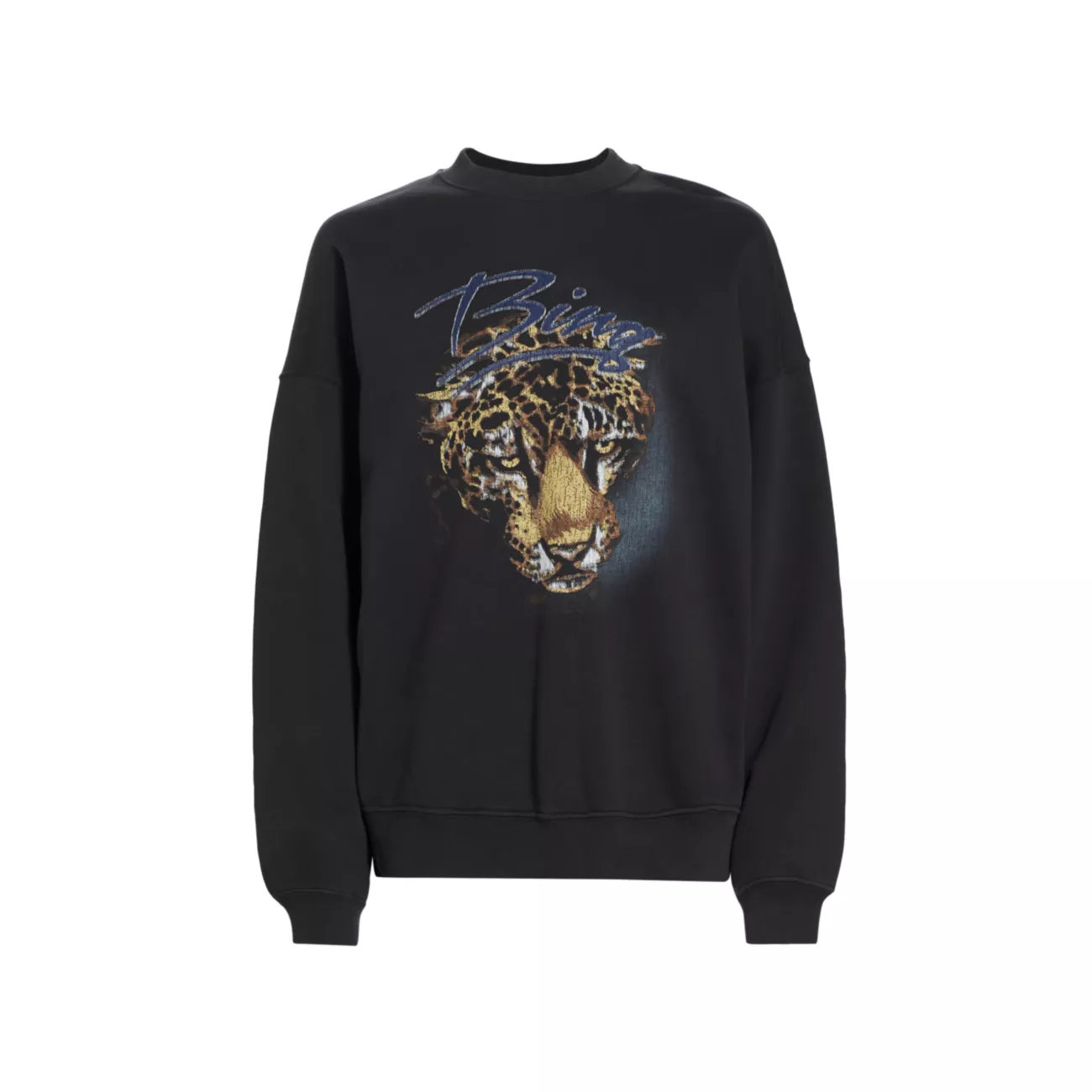 Harvey Leopard Cotton Sweatshirt ANINE BING