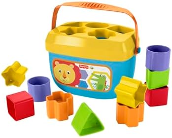 Наборная игрушка Fisher-Price «Первые кубики для малышей», набор из 10 фигур для сортировки, игры для младенцев в возрасте от 6 месяцев, разноцветные Fisher-Price