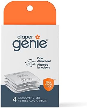 Детские подгузники Diaper Genie Фильтр угольный (4-Pack) | Устранитель запахов и дезодорант | Совместим с контейнерами Diaper Genie Complete и Expressions Diaper Genie