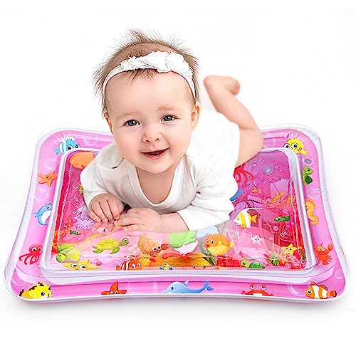 Водный коврик Tummy Time 丨 Водный коврик для младенцев Надувной водный коврик Tummy Time для младенцев и малышей от 3 до 12 месяцев Рекламные игрушки для развития Cute Baby Yeeeasy