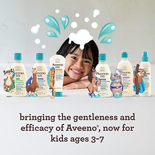 Aveeno Kids 2-in-1 Hydrating Shampoo & Conditioner, Gently Cleanses, Conditions & Detangles Kids Hair, Formulated With Oat Extract, For Sensitive Skin & Scalp, Hypoallergenic, 12 fl. oz Aveeno Baby