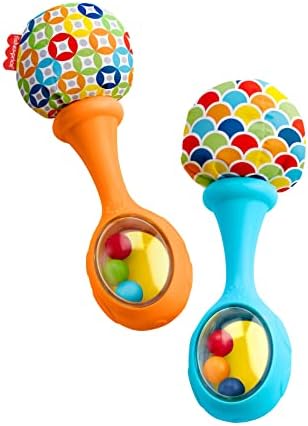 Маракасы Fisher-Price Rattle 'n Rock, синий/оранжевый, 2 штуки FISHER-PRICE BABY