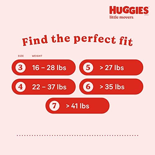 Подгузники Huggies, размер 4, детские подгузники Little Movers, размер 4 (22–37 фунтов), 22 шт. Huggies