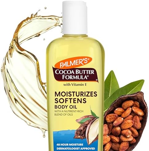 Palmer's Cocoa Butter Moisturizing Body Oil with Vitamin E, Radiant Looking Glow and Skin Hydration, Instant Absorption, Bath, Body and Shower, 8.5 Ounces Palmer's