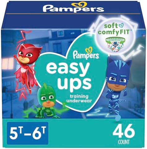 Штаны Pampers Easy Ups для мальчиков и девочек, приучение к горшку, размеры 5–6 лет, 46 шт., тренировочное нижнее белье Pampers