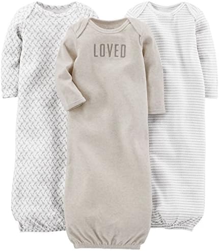 Simple Joys by Carter's Baby 3-pack Neutral Cotton Sleeper Gown Carter's