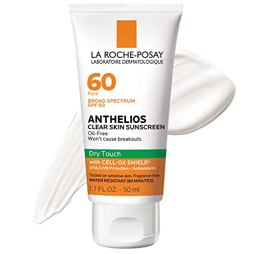 La Roche-Posay Anthelios Clear Skin Dry Touch Sunscreen SPF 60, Oil Free Face Sunscreen for Acne Prone Skin, Won't Cause Breakouts NO_BRAND