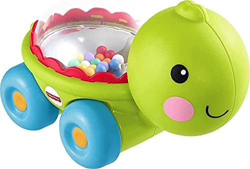 Fisher-Price Baby Crawling Toy Poppity Pop Turtle Push-Along Vehicle With Ball Popping Sounds For Ages 6+ Months Fisher-Price