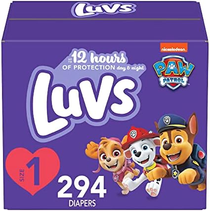 Подгузники Luvs — размер 1, 294 шт., одноразовые детские подгузники Paw Patrol Luvs