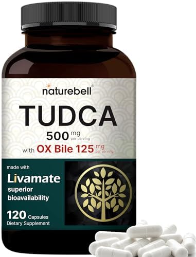 TUDCA 500mg with OX Bile 125mg Per Serving (Порция), 120 Capsules (Капсулы) – Bile Salts Support, High Absorption Livamate Formula | Liver Cleanse Detox & Repair Supplement | Natural Bitter Taste – Third Party Tested NatureBell