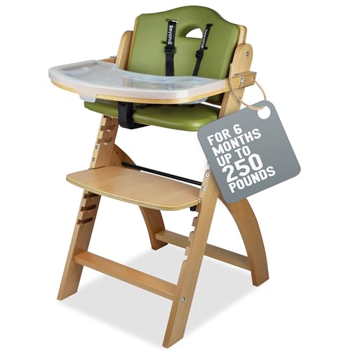 Abiie beyond wooden on sale high chair & tray