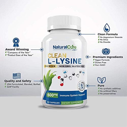 Bundle: Extra Strength Monolaurin 800mg + Clean L-Lysine 600mg Natural Cure Labs