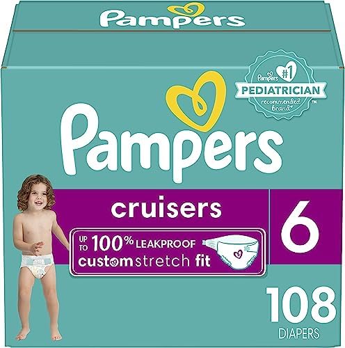 Pampers Cruisers Diapers - Size 4, 160 Count, Disposable Active Baby Diapers with Custom Stretch Pampers