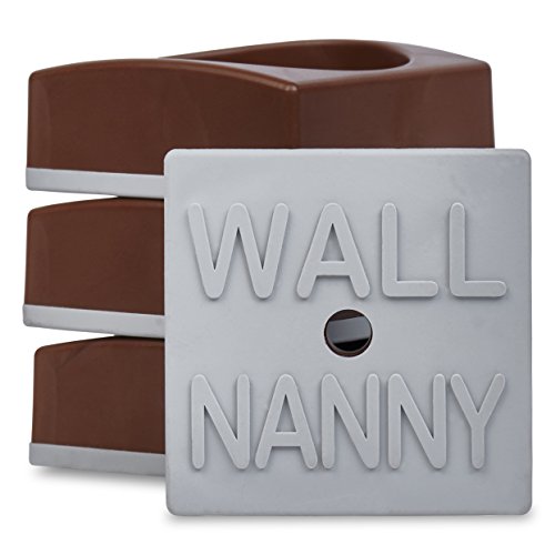 Wall Nanny Mini — самая маленькая настенная защита для детских ворот (сделано в США) защищает стены и дверные проемы от ворот для домашних животных и шпинделей ворот для собак — детские ворота для детей, устанавливаемые под давлением, для лестниц, настенная чашка (белая), 4 шт. Wall Nanny