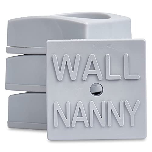 Wall Nanny Mini — самая маленькая настенная защита для детских ворот (сделано в США) защищает стены и дверные проемы от ворот для домашних животных и шпинделей ворот для собак — детские ворота для детей, устанавливаемые под давлением, для лестниц, настенная чашка (белая), 4 шт. Wall Nanny