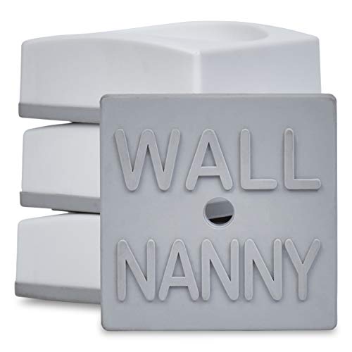 Wall Nanny Mini — самая маленькая настенная защита для детских ворот (сделано в США) защищает стены и дверные проемы от ворот для домашних животных и шпинделей ворот для собак — детские ворота для детей, устанавливаемые под давлением, для лестниц, настенная чашка (белая), 4 шт. Wall Nanny