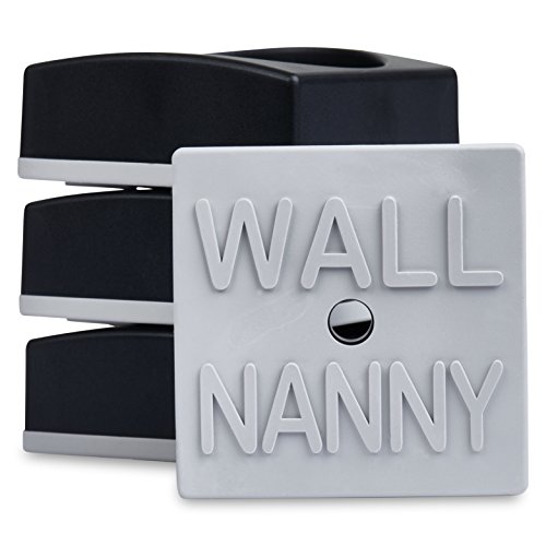 Wall Nanny Mini — самая маленькая настенная защита для детских ворот (сделано в США) защищает стены и дверные проемы от ворот для домашних животных и шпинделей ворот для собак — детские ворота для детей, устанавливаемые под давлением, для лестниц, настенная чашка (белая), 4 шт. Wall Nanny