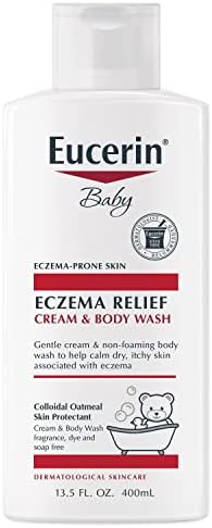 Eucerin Baby Eczema Relief Cream & Body Gel, гель для душа от экземы для детей, бутылочка 13,5 жидких унций Eucerin