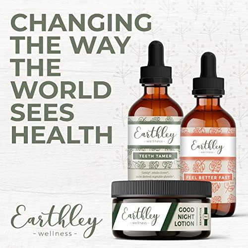 Earthley Wellness Feel Better Fast, Echinacea Root, Fennel, Astragalus root, Elder flower and Cinnamon, New Size (1.69 oz (Унции)) Earthley Wellness