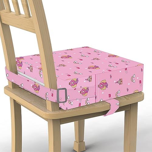 Детское сиденье-подставка для обеденного стола, моющиеся двойные безопасные ремни из полиуретана. Нескользящее нижнее сиденье-подушка для обеденного малыша, портативная подушка для увеличения путешествий (серая). SMZCTYI