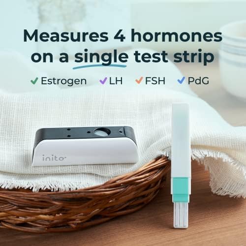 Inito Fertility Monitor & Hormone Tracker for Women | Estrogen, LH, Progesterone Metabolite Levels - PdG, FSH | Predict & Confirm Ovulation | Includes 15 Test Strips (iPhone 14 Pro Max) Inito