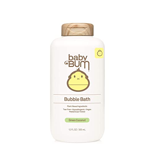 Baby Bum Foaming Bubble Bath | Tear Free for Sensitive Skin with White Ginger| Natural Fragrance | Gluten Free and Vegan | 12 FL OZ Sun Bum