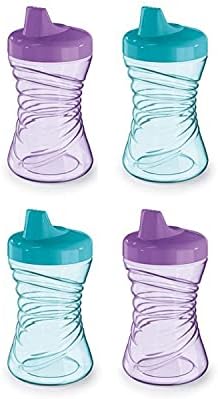 NUK Fun Grips Hard Spout Sippy Cup, 10 oz. | Easy to Hold, BPA Free, Spill Proof Toddler Cup, 4pk NUK