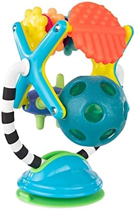 Sassy Teethe & Twirl Sensation Station 2-in-1 Suction Cup High Chair Toy | Developmental Tray Toy for Early Learning | for Ages 6 Months and Up Sassy
