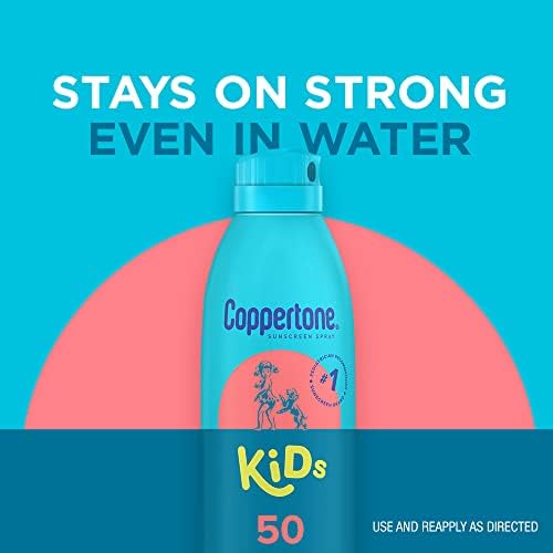 Coppertone Kids Sunscreen Pack, Water Resistant Sunscreen for Kids, Coppertone Kids Sunscreen Spray SPF 50, 5 Oz Can + Coppertone Pure and Simple Kids Mineral Sunscreen Stick SPF 50, 0.49 Oz Coppertone