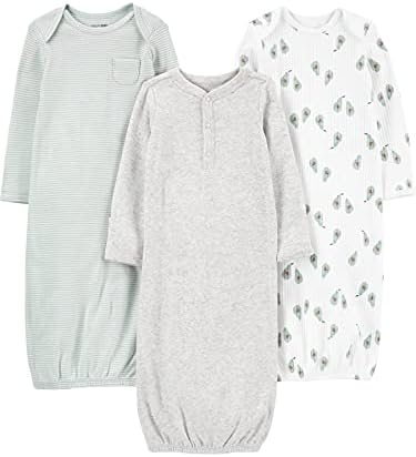 Simple Joys by Carter's Baby 3-pack Neutral Cotton Sleeper Gown Carter's