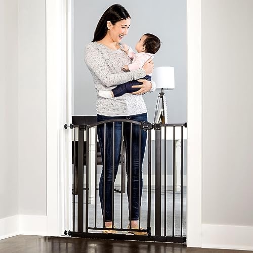 Regalo Easy Step Arched Décor Walk Thru Baby Gate, включает комплект удлинителя на 4 дюйма, комплект из 4 комплектов для крепления под давлением и комплект из 4 комплектов для настенного монтажа, бронзовый, высота 30 дюймов (1 шт. в упаковке) Regalo