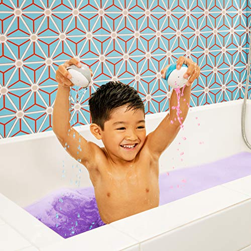 Увлажняющие цветные таблетки для ванны Munchkin® Color Buddies™, 40 штук в упаковке, желтый/розовый/синий/фиолетовый & Float & Play Bubbles™ Игрушка для купания младенцев и малышей, 4 штуки Munchkin