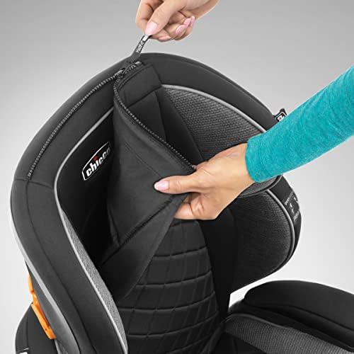 Chicco KidFit® ClearTex® Plus 2-in-1 Belt-Positioning Booster Car Seat, Backless and High Back Booster Seat, for Children Aged 4 Years and up and 40-100 lbs. | Drift/Grey Chicco