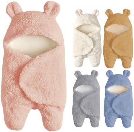 Baby Swaddle Blanket Boys Girls Cute Cotton Plush Receiving Blanket Soft Newborn Sleeping Wraps for Infant 0-6 Months Nunibum
