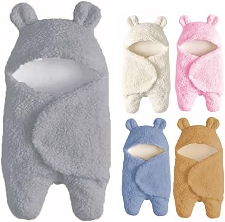 Baby Swaddle Blanket Boys Girls Cute Cotton Plush Receiving Blanket Soft Newborn Sleeping Wraps for Infant 0-6 Months Nunibum