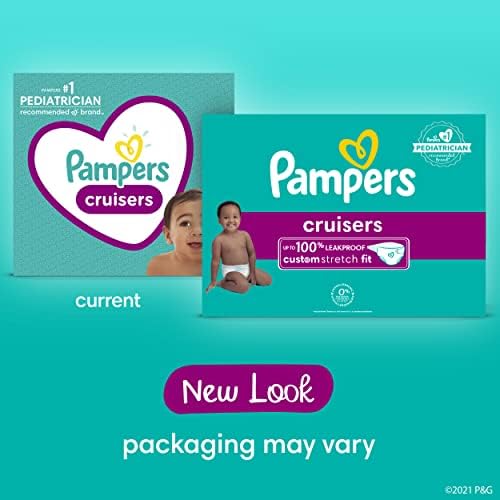 Pampers Cruisers Diapers - Size 3, 84 Count, Disposable Active Baby Diapers with Custom Stretch Pampers