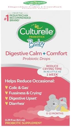 Culturelle, Baby Calm & Comfort Drops 0-12 Months, 0.29 Ounce & Baby Immune & Digestive Support Probiotic + Vitamin D Drops, Helps Support Immune Health Culturelle
