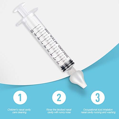 Baby Nasal Aspirator, 2 Box Professional Syringe Baby Nasal Irrigator Infant Nose Cleaner Rinsing Device with Cleanable and Reusable Silicone Nasal Suction Tip Taidda