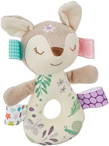 Taggies Embroidered Soft Ring Rattle, Flora Fawn Taggies