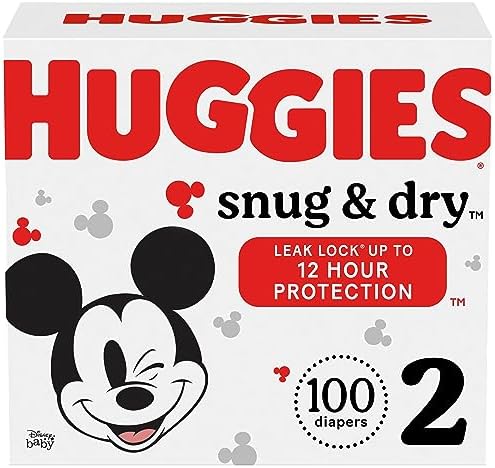 Huggies Size 1 Diapers, Snug & Dry Newborn Diapers, Size 1 (8-14 lbs), 108 Count Huggies