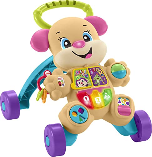 Игрушка «Смейся и учись» Fisher-Price для малышей и малышей «Умные сцены» «Обучайся с сестренкой Уокер», обучающая музыкальная подсветка и занятия FISHER-PRICE BABY