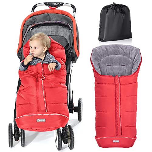 Теплая универсальная сумка Orzbow, спальный мешок для коляски, холодная погода, водонепроницаемый конверт для ног для малышей (черный, большой) Orzbow