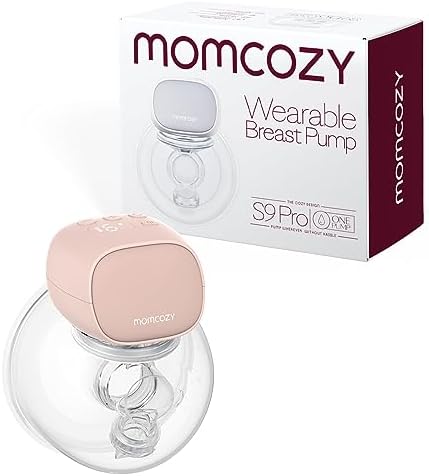 Momcozy Hands Free Breast Pump S9 Pro Updated, Wearable Breast Pump of Longer Battery Life & LED Display, Double Portable Electric Breast Pump with 2 Modes & 9 Levels - 24mm, 2 Pack Gray Momcozy