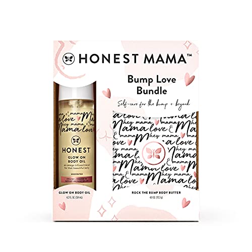 The Honest Company Набор «Честная мама» «Тело + живот» Love Bundle | Увлажняющее растительное масло + крем с маслом от растяжек The Honest Company