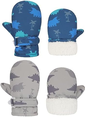 Urban Virgin Infant Baby Toddler Kids Winter Mittnes Lined Fleece Warm Waterproof Ski Snow Gloves For Boys Girls Urban Virgin